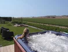 Jacuzzi met uitzicht op de duinen